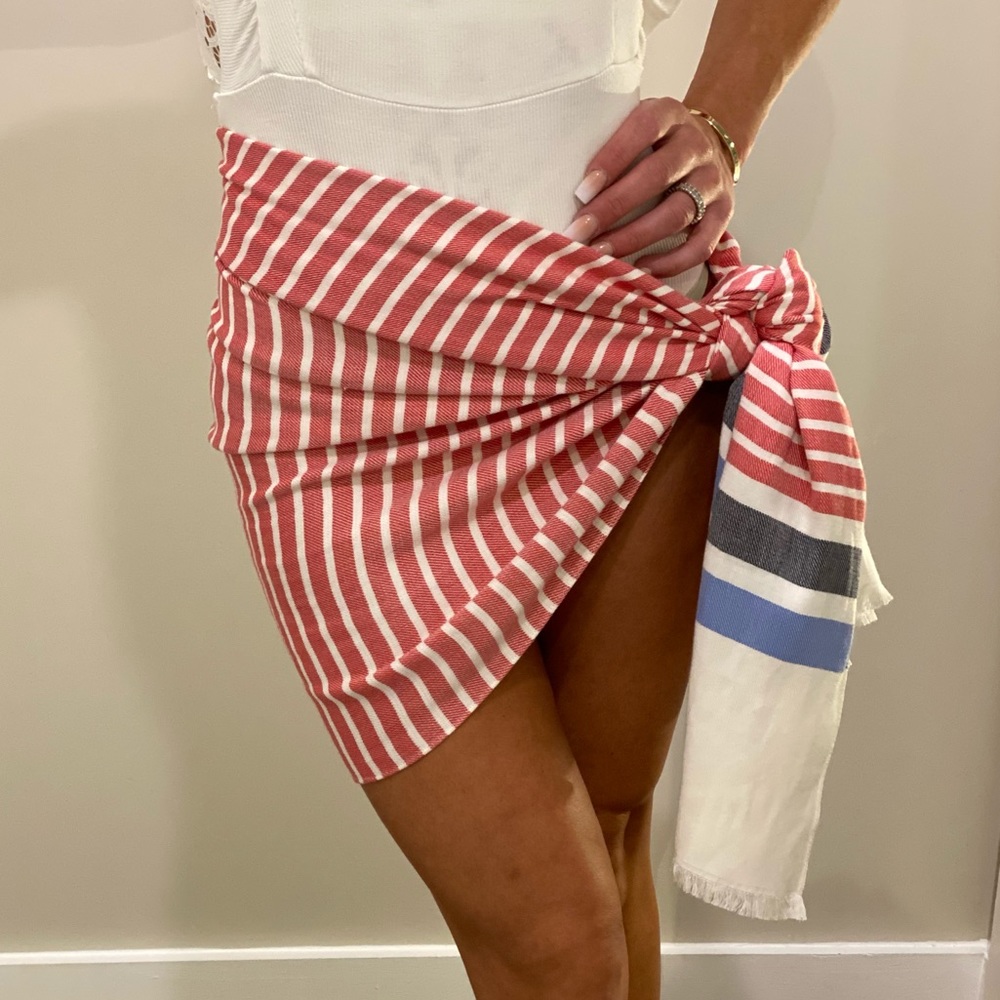Talbots Striped 🇺🇸 Red, White, & Blue 🇺🇸 Summer Wrap